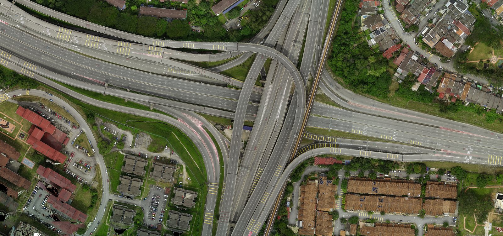 Aerial photo output — orthomosaic of the surveyed corridor