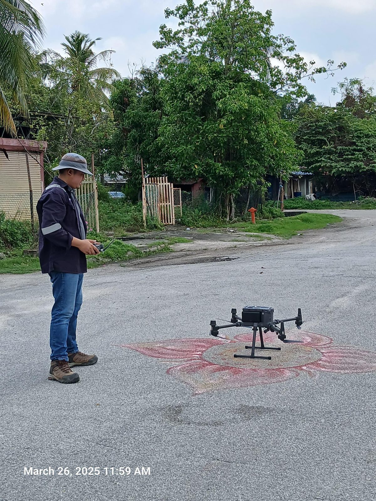 Pilot running pre-flight checks