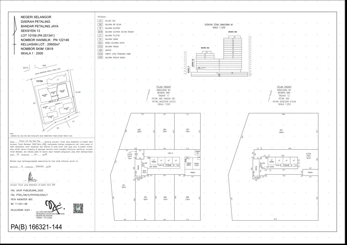 Certified plan — building (strata) survey
