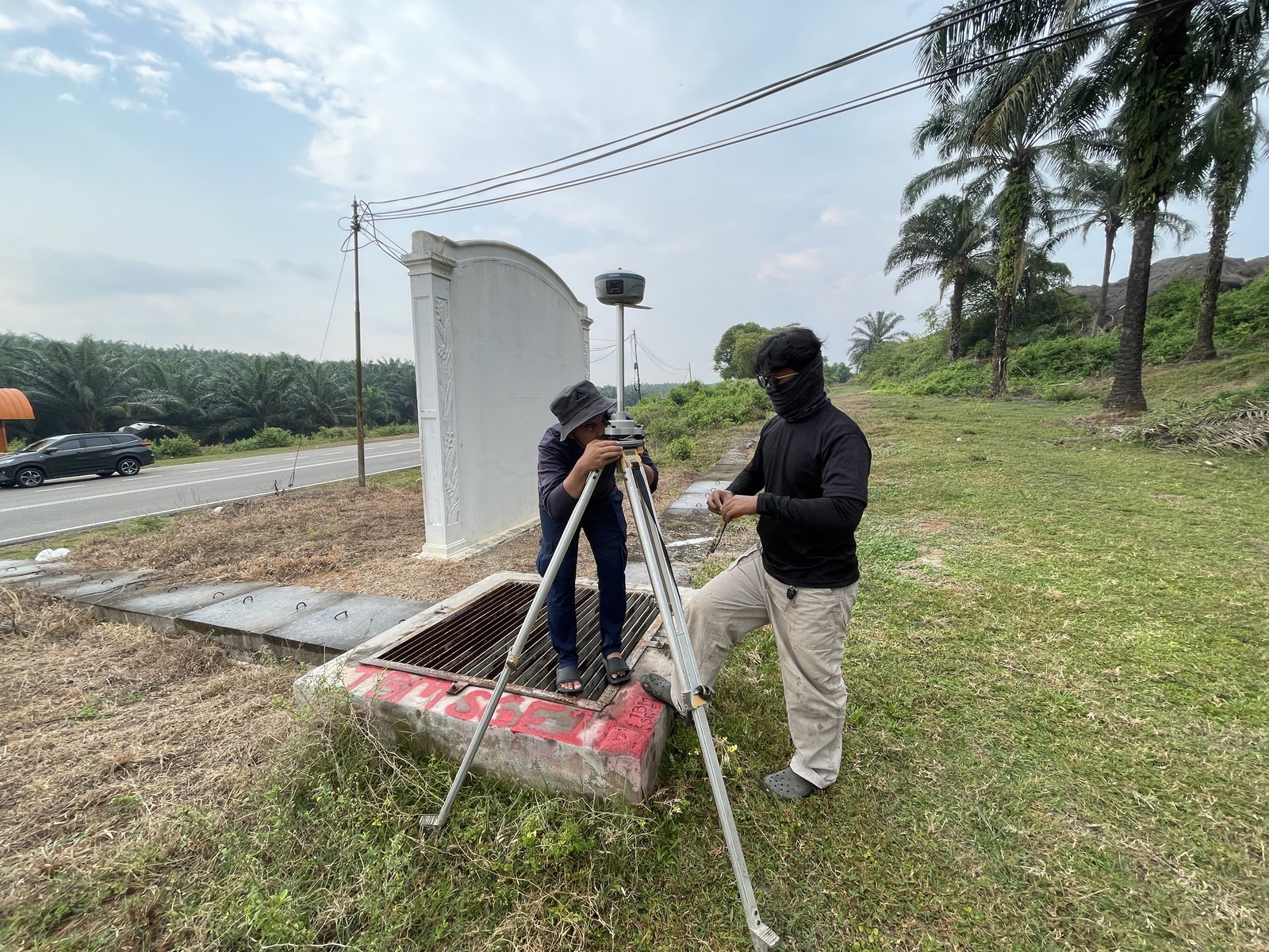 Detail survey at a highway structure