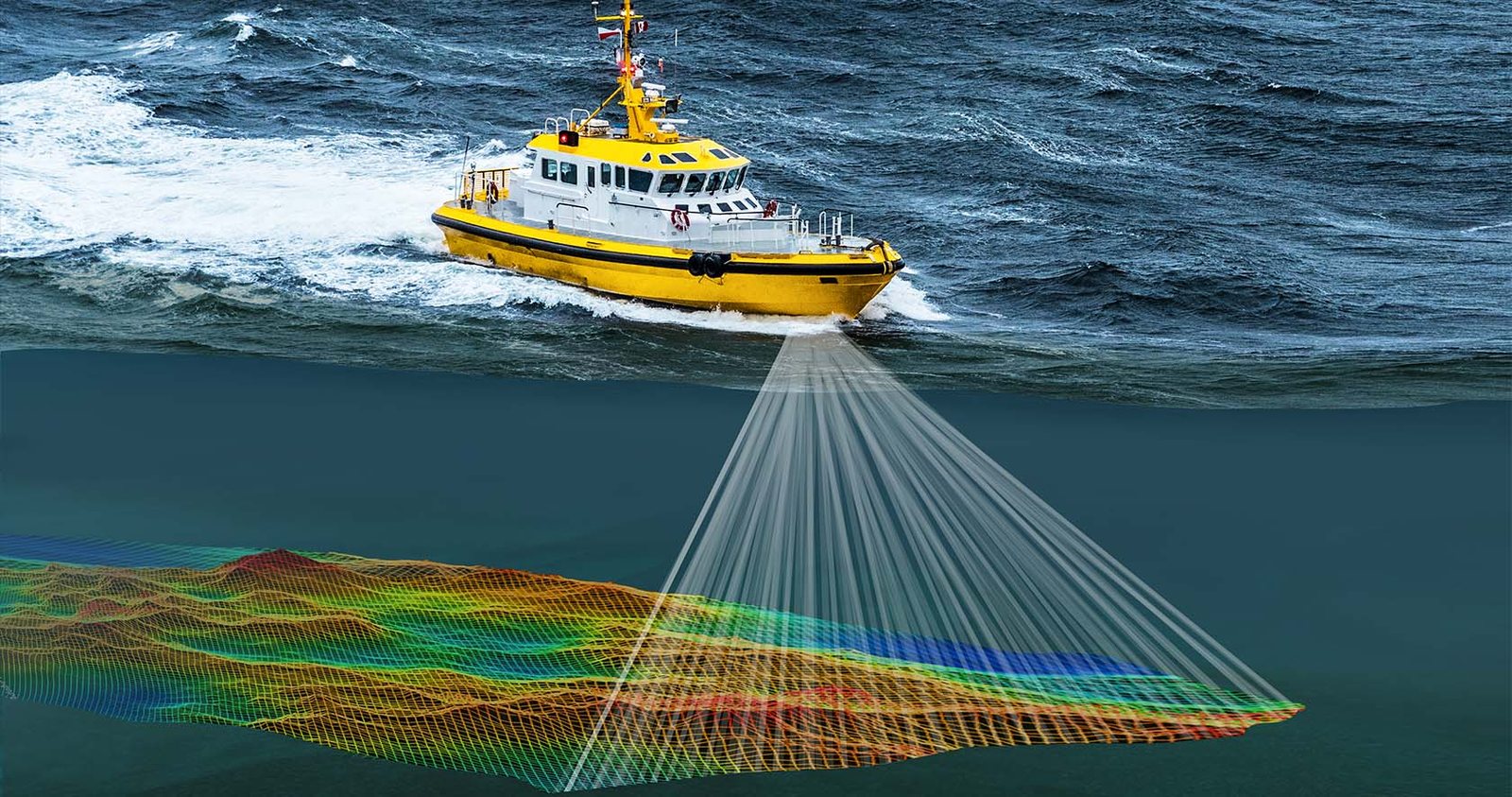 Multibeam bathymetry — swath coverage visualisation