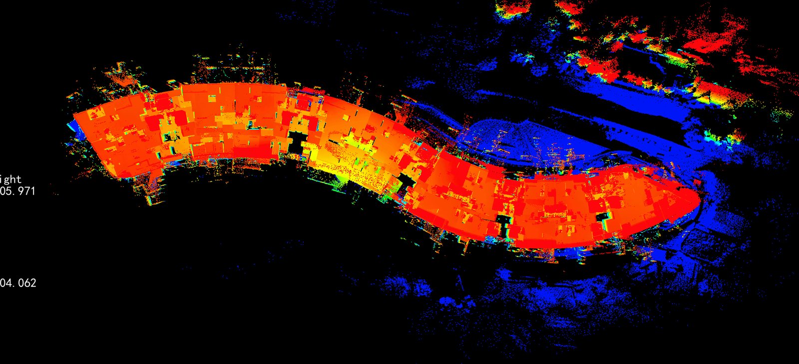 Floor slab scan — level deviation colour map