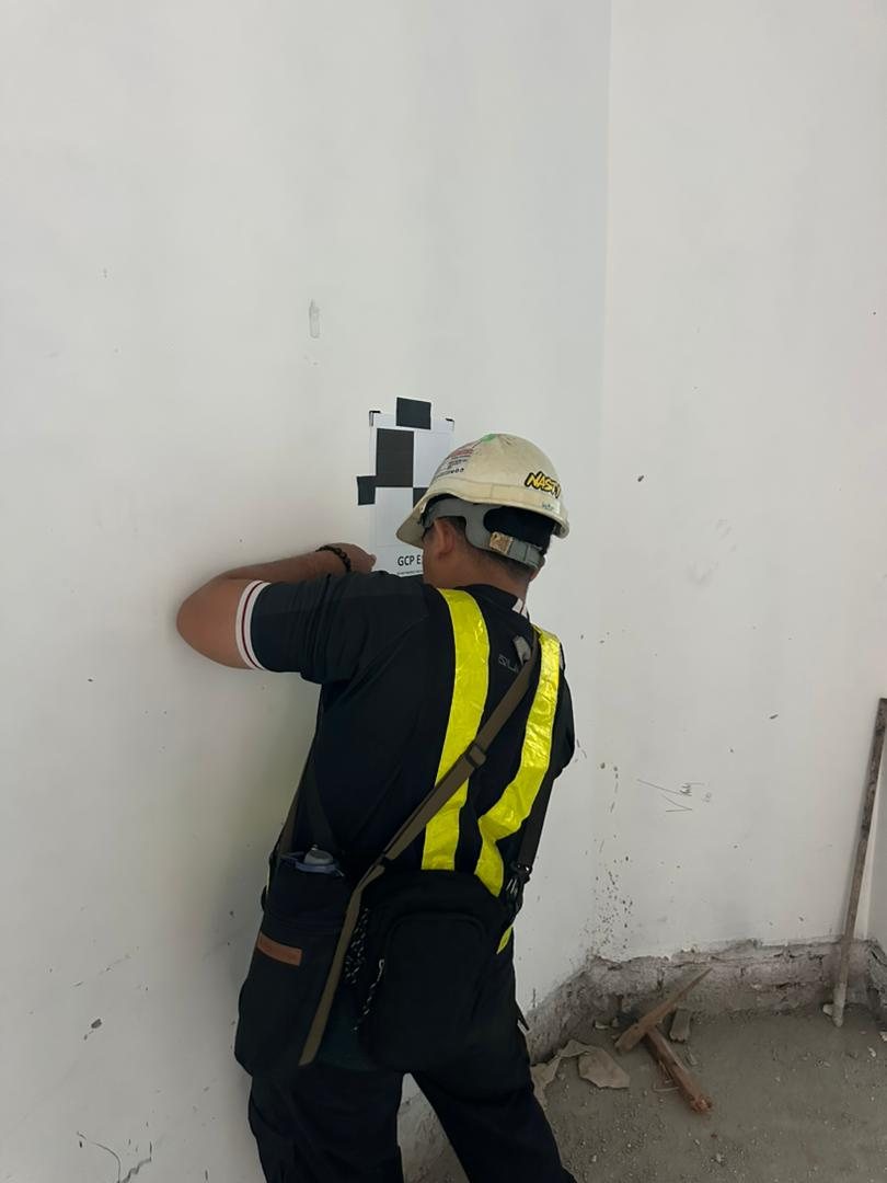 Placing a checkerboard registration target